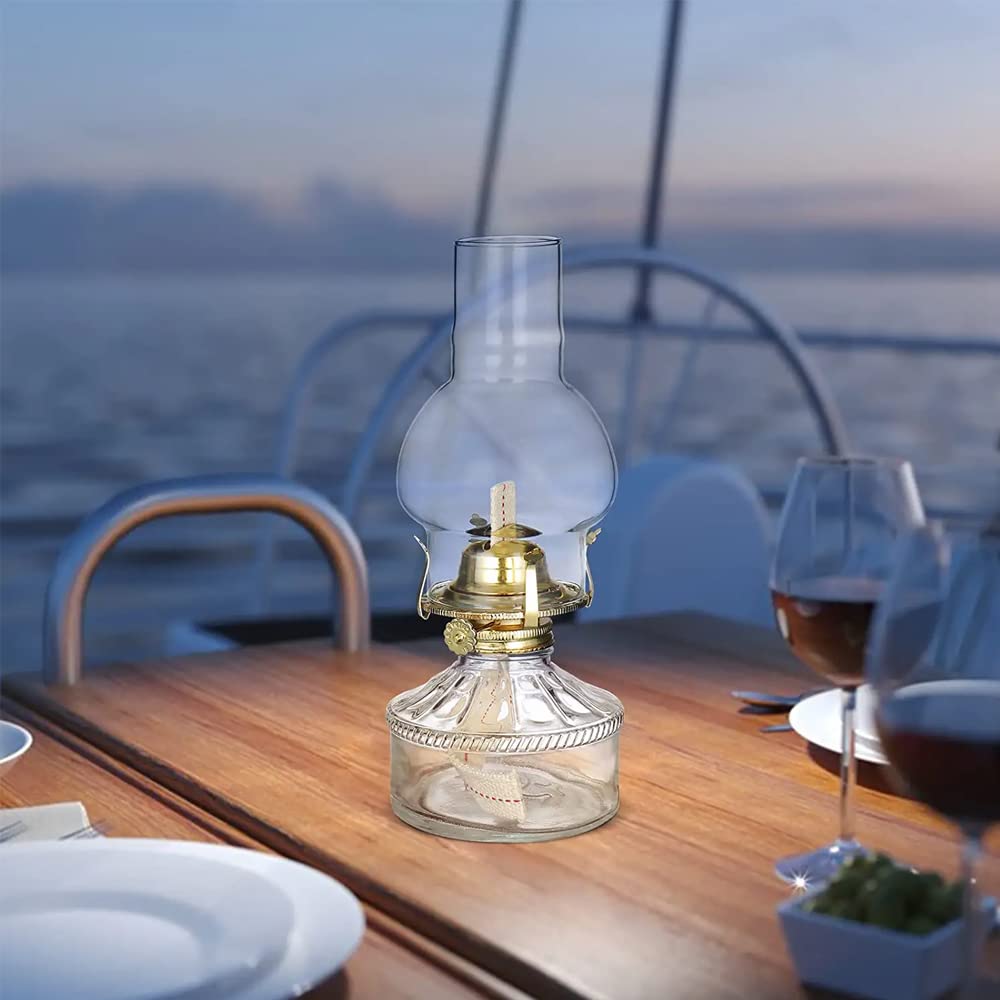 Amazon.co.jp: 素朴なオイルランプ 2個パック 厚みのある煙突シェード